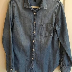 J Crew Ltd Edition One Pocket Chambray Shirt - 10